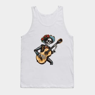 skeleton playing guitar Tank Top